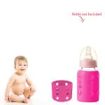 Safe-o-kid Silicone Baby Feeding Bottle Cover, Sleeve, Holder, Insulated Protection, All Bottle Types, Small 60 Ml, Pink Pack of 4