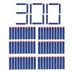 Toy Cloud 300 Pcs Soft Foam Darts Bullets for Nerf Dart Gun Refill Pack