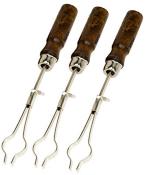 Abron Instruments Test Tube Holder with wooden handle for holding test tubes Pack of 3