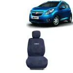 Kingsway Towel Fabric Car Seat Covers for Chevrolet Beat, 2009 - 2017 Model, Material: 100% Cotton, Color : Grey, Complete Set of All Seats (Car Specific Front + Rear Seat Covers)