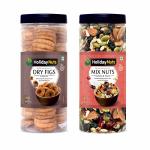 HOLIDAY NUTS 100% PREMIUM HEALTHY (DRY FIGS / ANJEER) (MiX NUT AND SEEDS ) COMBO (PACK OF 2(250 X2) 500 GM