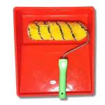 KAPIL Reusable Plastic, Metal and Cotton Paint Roller with Tray