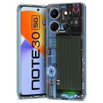 Fashionury Silicone Designer Case for Infinix Note 30 5G Back Cover for Infinix Note 30 5G Printed Back Cover D1085,Multi Coloured