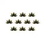 Comet Busters Beautiful Handcrafted Black and Gold Floral Lotus Bindis (BIN1955) Pack of 1