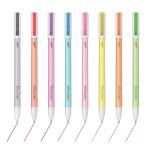 Scrikss Office Smoothie Gel Pen, Upper & Lower Body & Grip Made Of Abs Plastic, Abs Plastic Clip, 0.7Mm Gel Refill - Assorted Colours Pens With Respective Coloured Refills - 8 Pieces Set