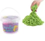 Kartunbox Children Sandcastle Set for Kids 3+ | Kinetic Sand 500 GM Round Bucket | Dough Box with mould Toys| Reusable Craft Sand | Amazing Active Magic Gluten Free Clay Sand |Stress Relieving Children's Slime Play Sand for Kids -Assorted Color