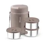 Trueware GRUB 3 Insulated Hot and Cold Lunch Box With 3 SS Container 300 ML Each