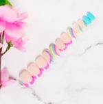 Gleevia Acrylic Multicolor 24 Tips Pre-Designed Reusable Fake Nails With Glue, Pusher And Filer - Presson174