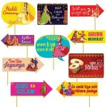 Festiko 10Pcs Wedding Party Photo Booth Props, Wedding Partry Decortion, Wedding Props For Photography, Bachelorette Props (Wedding Photo Booth Props 01)