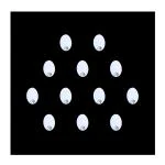 Comet Busters Beautiful Handcrafted Oval White Bindis With Silver Stone (8mm) (BIN2038) Pack of 1