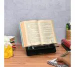 Future Works Book Reading Stand Desk Accessories for Adjustable Reading Angles Compatible with All Size Books, Tablet and Mobile All in one Book Holder for Reading (Made in India Eco Friendly) Black