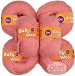 Simi Enterprise Salmon Acrylic Wool, Baby Wool 4 Ply Wool Ball Hand Knitting Wool, Art Craft Soft Fingering Crochet Hook Yarn-Dart-Hc (Pack Of 12)