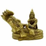 pujaNpujari Lord Vishnu Lakshmi Murti Idol Brass for Pooja Room