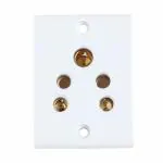 KLICK 5 Pin Socket, Switch Socket for Domestic and Commercial Use, Heavy Duty, Heat Resistive, Electrical Accessory (6A, 240V, Part of 5), (Pen-to Pc -27-5)
