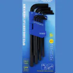 VTH 9 Pcs Hex Allen Key Set Extra Long Arm Allen Key Set DNXLONG9L (Pack of 1)