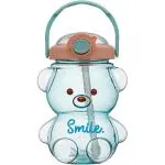 WISHKEY Sipper Water Bottle with Cute Bear Design 1L (Pack of 1, Multicolor).