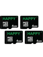 Happy 4GB MicroSD Class 10 15 Mbps Memory Card Pack of 4
