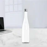 Glass Water Bottle With For Beverages , Oil , Vinegar, Beer , Water Airtight Lid & Leak Proof Set 3 . Narrow Bottle