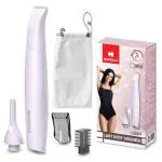 Havells Fd5004 4-In-1 Lady Body Groomer Bikini And Eyebrow Trimmer With Protective Combs Rechargeable, Purple