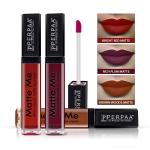 Perpaa Brown Wood, Rich Plum, Bright Red Lipstick (Pack Of 3)