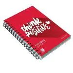 Askprints Unruled Wire Bound Planner Spiral Notebook - Personal Diary Doodle Notes | Theme - Positive Quotes | (A 160 pages, Red)