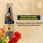 SWOSH Ayurvedic Herbal Hair Oil Mix 2 Combo Bottle(10g Each) with Herbal Mix for Healthy Hair Growth Packed with Goodeness of Ayurvedic Natural Dried Herbs For Oil Infusion |Made In India | Jadibuti Hair Oil Mix