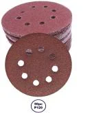 DUMDAAR 50 Pcs Sand Papper Size P120 Round Sand Paper velcro disc/ sanding disc for Orbital Sander Emery Sandpaper Emery Sandpaper
