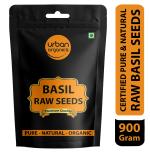 Urban Organics Basil / Sabja / Tukmariya / Bapchi Super Food Healthy and Nutrious- 900g