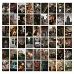 CodersParadise Pack of 54 Aesthetic Dark Academia Wall Collage Kit Posters - 4 x 6 Inches Posters for Wall Decoration - Wall Art For Bedroom, Office, Living room, Dorm room