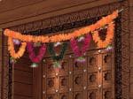 CraftVatika Artificial Garlands fluffy flower design Toran latest design fancy wall hanging mala