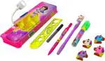 POKSI Combo Stationary Art Plastic Pencil Box l Set of 10 Multicolor