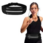 Tallin Waist Bag Running Belt with Adjustable Elastic Waist Strap, Zipper and Headphone Hole Pouch Belt Bag