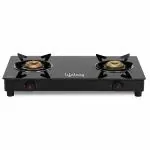 Lifelong LLGS912 Automatic Ignition 2 Burner Gas Stove with 6mm Toughened Glass Top, Automatic Ignition (Doorstep Service, 1 Year Warranty, Black)
