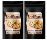 Shellfeast Walnut Kernels Without Shell Brown Halves Half 1 Kg ( 500 x 2) | Akhrot Giri Magaz|