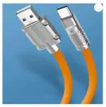 Tech Gear Type C 2 A 1.2 m Zinc Alloy Data Lead Type C Fast Charger Cable 120 w