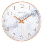 ELITEHOME Modern Stylish Silent Non Ticking Wall Clock for Home, Bedroom, Office (Marble White)
