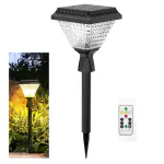 Homehop 10W Solar Led Lights for Home Garden Outdoor Decoration Spike Lamp Waterproof Path Lights with Remote for Patio