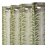 Reyansh Decor Transparent, Green Polyester Semi Transparent Eyelet Door Curtain, 4 X 8 Ft (Pack Of 2)