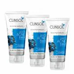Leeford Men & Women's Clinsol Anti Acne Charcoal Face Wash with encapsulated beads of charcoal for detoxifying, Helps to Make Healthy and Acne-Free Skin (70g Each)-Combo Pack of 3