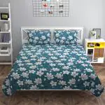 FINE TEX WORLD Premium Supersoft (100*108) inches King Size Double Flat Bedsheet With Two Pillow Covers