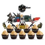 Zyozique Pubg Birthday Party Supplies Decorations Cup Cake Topper for boy Birthday (pack of 10) Cupcake Topper Cupcake Topper