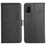 Profov Oppo A52 Flip Cover Case | Hand Stitched | Shockpooof | Wallet Style Leather Flip Back Cover for Oppo A52 (Black)