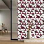 Asian Paints EzyCR8 P&S 3D Wallpapers Triangular Abstracts - Maroon Sticker