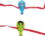 Kavim Kids Rakhi (Avengers and Hulk character led light with whistle kids)