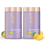 Nutriburst Serene Sleep Gummies for Quality sleep & Stress Reduction with Melatonin, Wild Himalayan Cherry, Valerian Root & Chamomile (Pack of 2 X 60 Gummy)