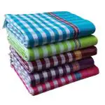 ASH Traders Multocolor Handloom Checkered XXXL Towels Cotton, 36 x 72 inch (pack of 5)