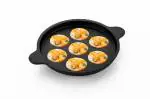 Preet Cookware Cast Iron Paniyaram Appam Pan, Paniyarakkal, Appe ponganalu Pan Chatti Paddu Maker Cast Iron 7 Cavity Induction Base Without Lid_