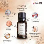Premium NARTI ORGANIC Natural Clove Essential Oil 15ml - ISO, and Organic Certified for Skin Care, Hair Care, cloves oil for teeth