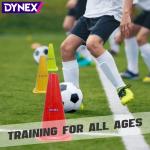 DYNEX Enhance Training Safety and Versatility with Multicolor Marker Cones: Durable, Flexible, & Ideal for Soccer, Football, Roller Skating, and Agility Training for All Ages (6 Inch, Pack of 48)