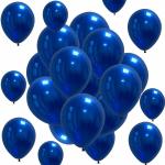 Crazy Sutra 12 inch HD Metallic Finish Balloons for Birthday / Anniversary Party Decoration (Blue, 100)